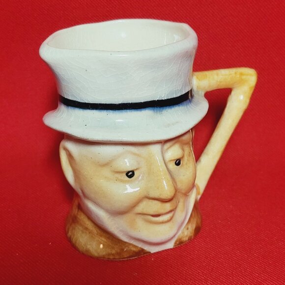 Vintage Dickens Toby Style Mug Cane Handle Creamer Cup - Picture 8 of 11